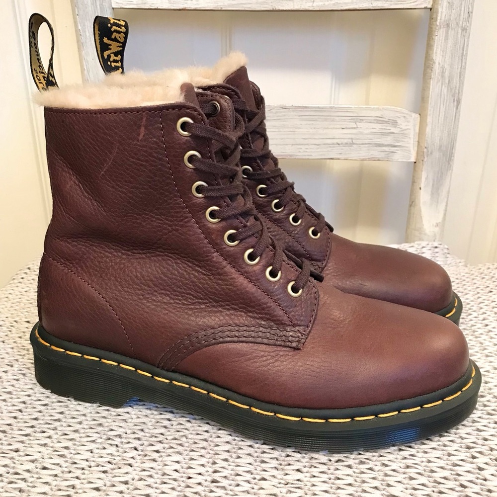 Dr. Martens 1460 Pascal Ambassador Leather Boots Cashew Brown